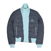 Adidas Vintage Winterjacke in Grau Hellblau Größe S